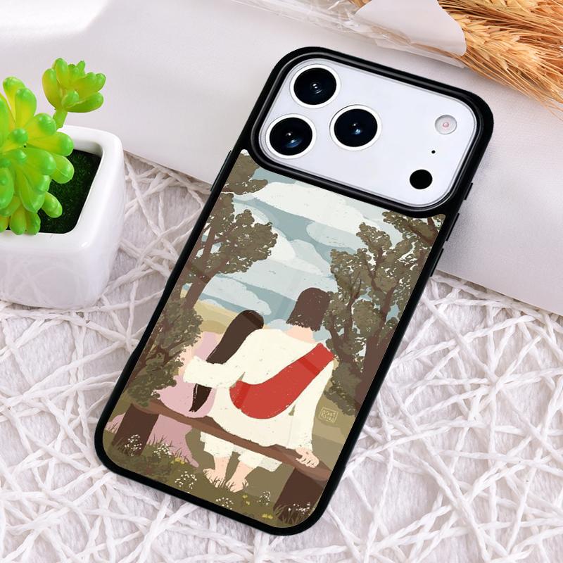 Jesus Couple Amen Cruz Amor Phone Case for iPhone 17 Air 16 15 11 12 14 13 Pro Max Shockproof Cover