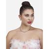 Rose Gold Cubic Zirconia Party Bling Necklace & Earring Set For Women
