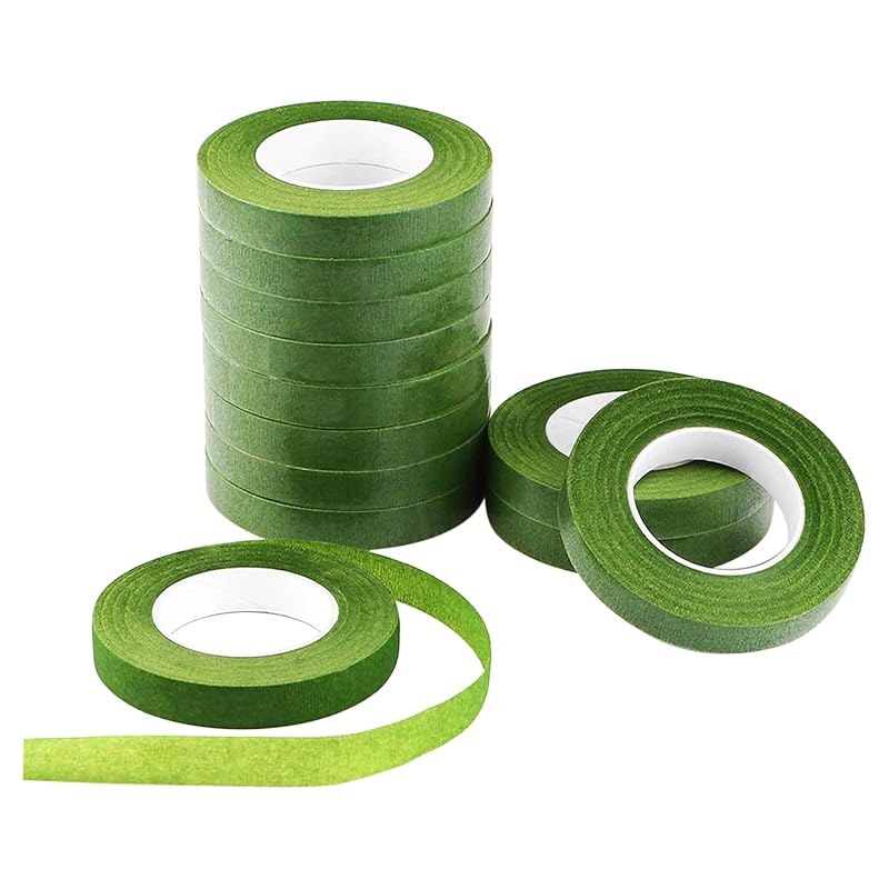30 Yard Floral Tapes, 12 Rolls Floral Tapes Stem Wrap 1/2in Wide DIY Flower Tape Flexible Sticky Materials Stem Wrap Tape for Bouquets Arrangements
