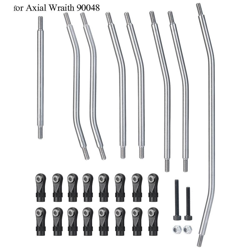 YEAHRUN Metal Suspension Steering Linkage Link Rod with Ball End for Axial Wraith 90018 90048 RR10 1/10 RC Crawler Car Parts