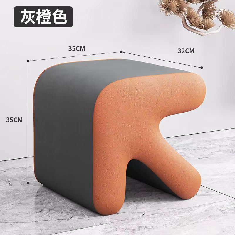 Light Luxury Stool Dual Use Multiple Colors Chairs Hallway Ottoman Living Room Furniture for Both Adults and Children