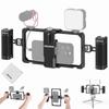 NEEWER Smartphone Cage Smartphone Video Rig Kit with Video Cage Wireless Microphone Clip Dual and Cleaning Cloth for and YouTube Compatible with