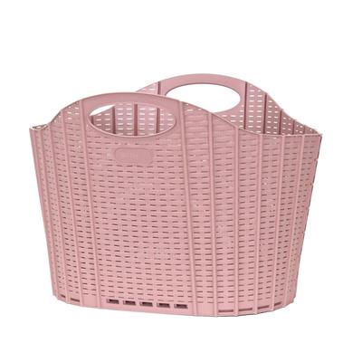 Seiei Foldable Laundry Pink New This and Lightweight Laundry Basket with Handles Is Perfect for Laundry Storage and Basket, Rattan-Style (Large), 38L,