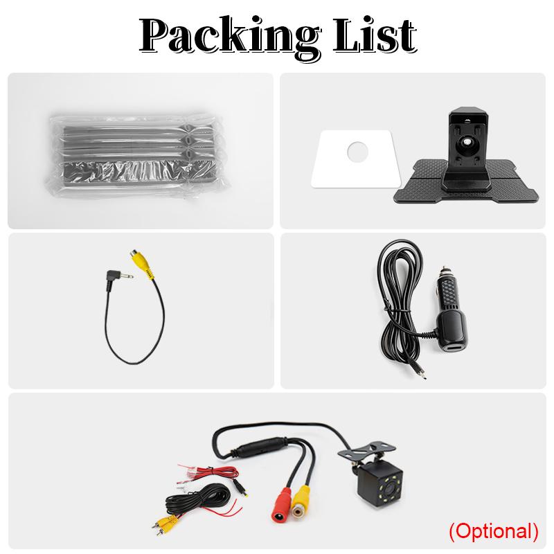 Hippcron 9.3” Portable CarPlay Android Auto Car Radio Multimedia Video Player Touch Screen Rearview Camera