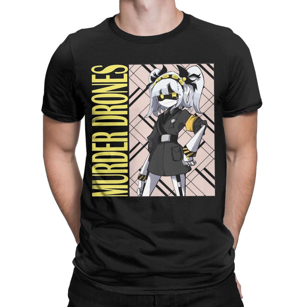 Murder Drones T Shirt for Men 100% Cotton Funny T-Shirt Round Collar  Tee Shirt Short Sleeve Clothing Gift