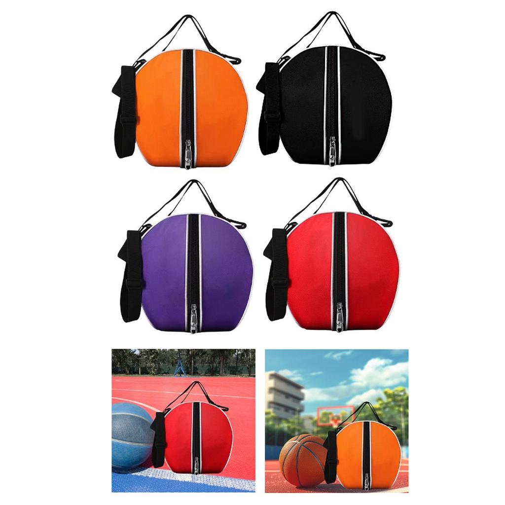 Round Basketball Bag Single Ball Bag Waterproof Rucksack Sport Equipment Storage for Workout Exercise Football Sport Volleyball