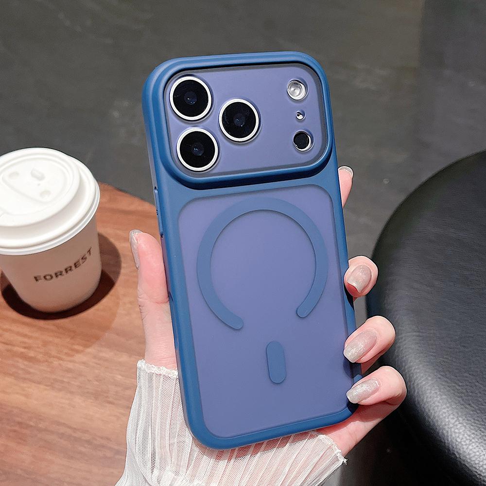 Skin Feel Matte Semi Transparent For Magsafe Phone Case For iPhone 17 16 15 14 13 Pro Max Magnetic TPU Shockproof Armor Cover