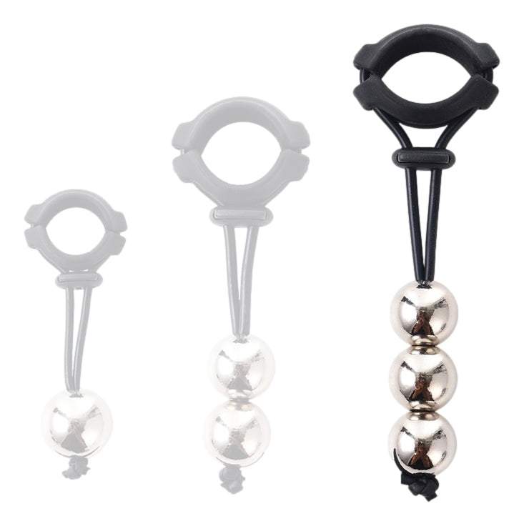 Ring with Dangling Balls Cock Head Ball L | Weight 520g - KINKgear - Flexible Cockrings
