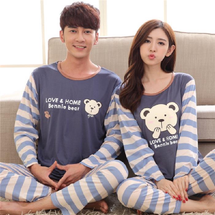 

Осенний новый мужской повседневный пижамный комплект с длинным рукавом и принтом из мультфильмов, пижама для мужчин, пижама для мальчика XL синий