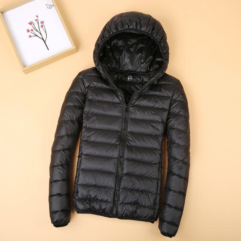 Ultra-light Plus Size Loose Thin Down Jacket Women Fashion Autumn Slim Short Hooded Warm Duck Down Coat Women Outerwear M-5XL