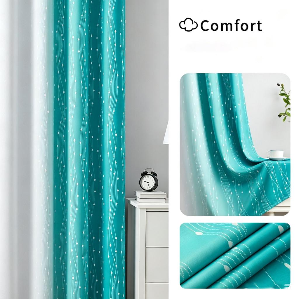 Gradient Color 80-90% Blackout Curtains Thermal Insulated High Precision Drapes for Living Room Bedroom Kids Room Window Decor