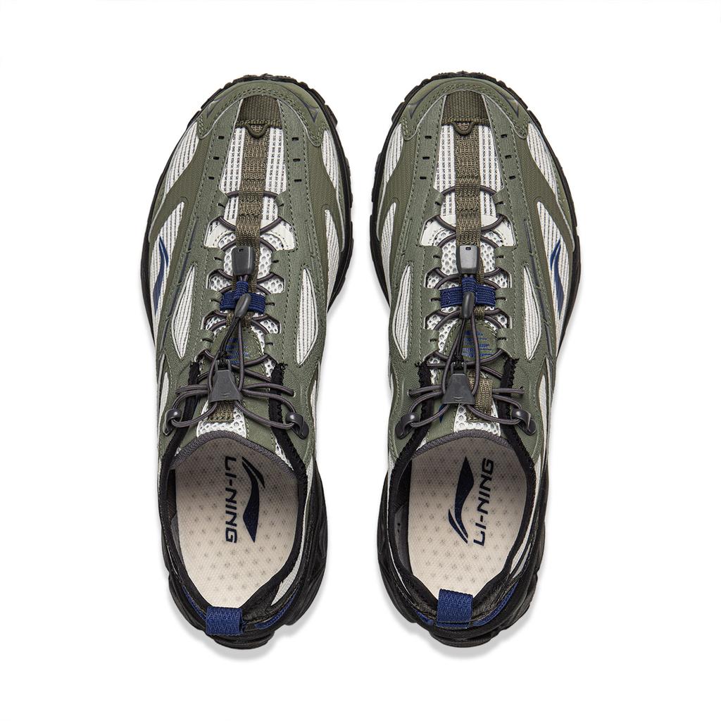 Li Ning Fuyiao 2.0 Trail V3 Sport Comfortabele Schokabsorptie Slijtvaste Lage Casual Hardloopschoenen Heren sneaker Wit Groen ARXW021-5