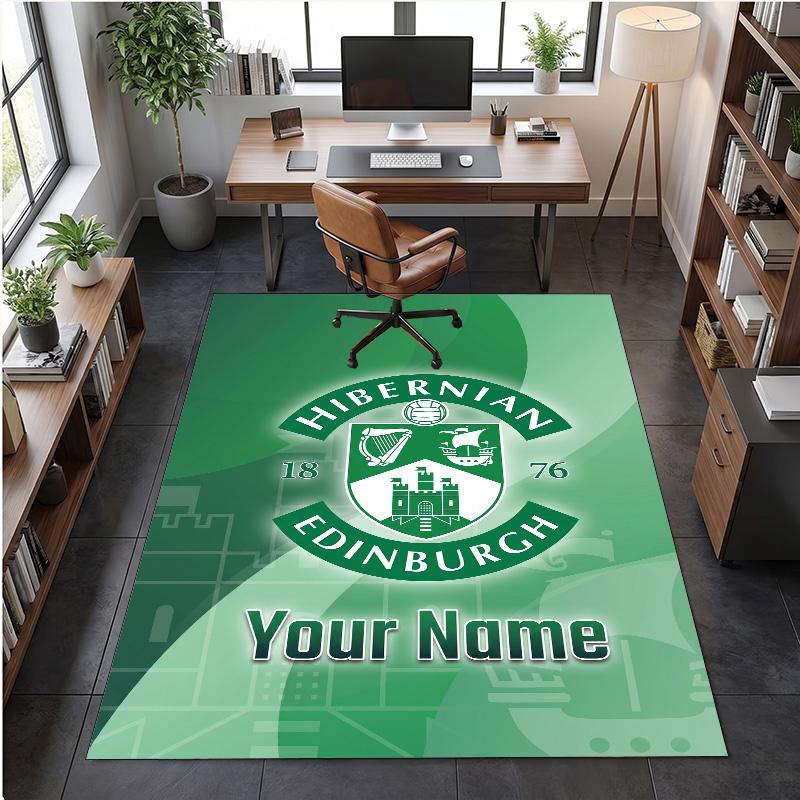 Crystal Velvet Rug Hibernian FC Print Custom Name Text Floor Mat Home Decor