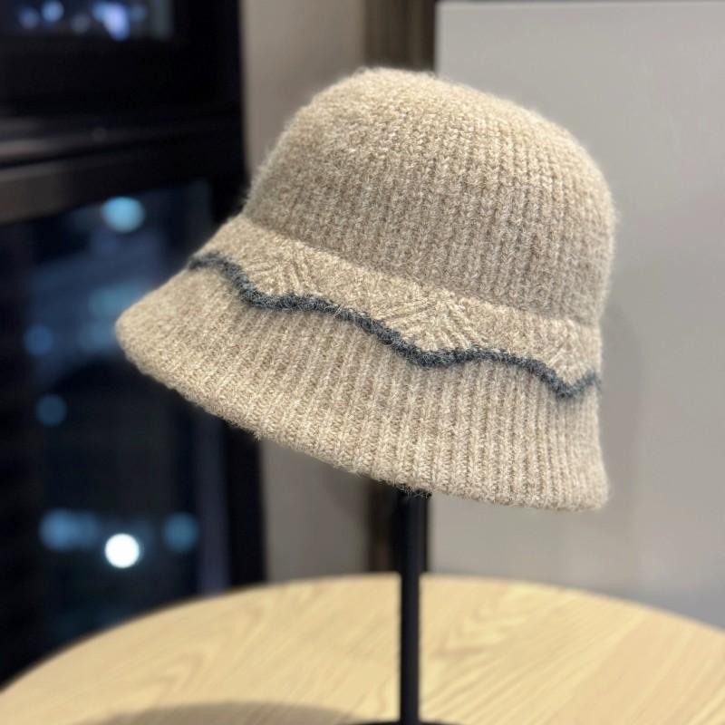 New Autumn And Winter Wool Knitted Fisherman Hat For Women Bucket Hat For Autumn And Winter Cold-Proof And Warm Bucket Hat