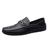-6 Men'S Shoes Loafer Leather Shoes Flat Driving Casual Shoes Spring Low-Top Foot Cover Genuine Leather Cowhide Surface Single Shoes Large Size