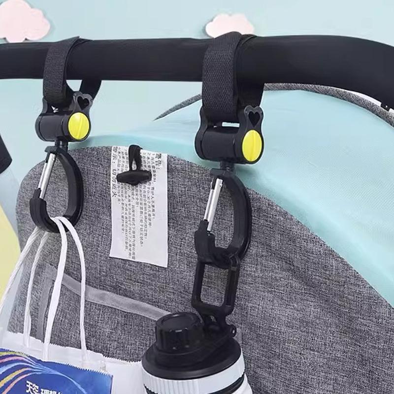 1/2Pcs Universal Outdoor Stroller Accessories 360 Degree Cart Organizer Storage Bag Hanger Baby Pram Hooks Rotate Hanging Bag