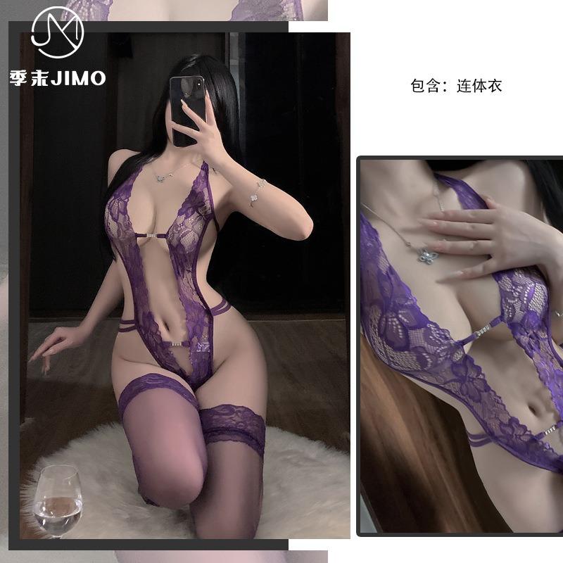 Pure desire sexy neck lace underwear perspective free erotic onesie hot temptation erotic underwear women B