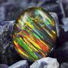 Lab-Created Opal Loose Gemstone 9.60 Ct Multi-Color Oval Cut Boulder October Birthday Birthstone