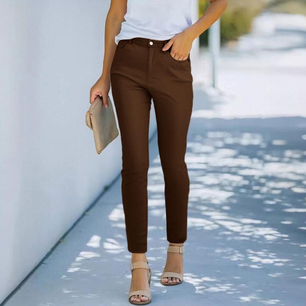 Women's Casual Pants Slim Fashion Fit Elastic Jeans Pants Pencil Pants