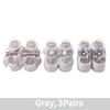 3Pairs Baby Girl Ankle Socks Lace Bow Infant Anti Slip Socks Children Home Floor Shoes Newborn Princess Pearl Low Cut Socks