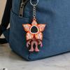 1/4Pcs Keychain Cartoon Floral Design Key Chain Handmade PVC Metal Keychain Hanging Pendant Backpack Bag Accessory