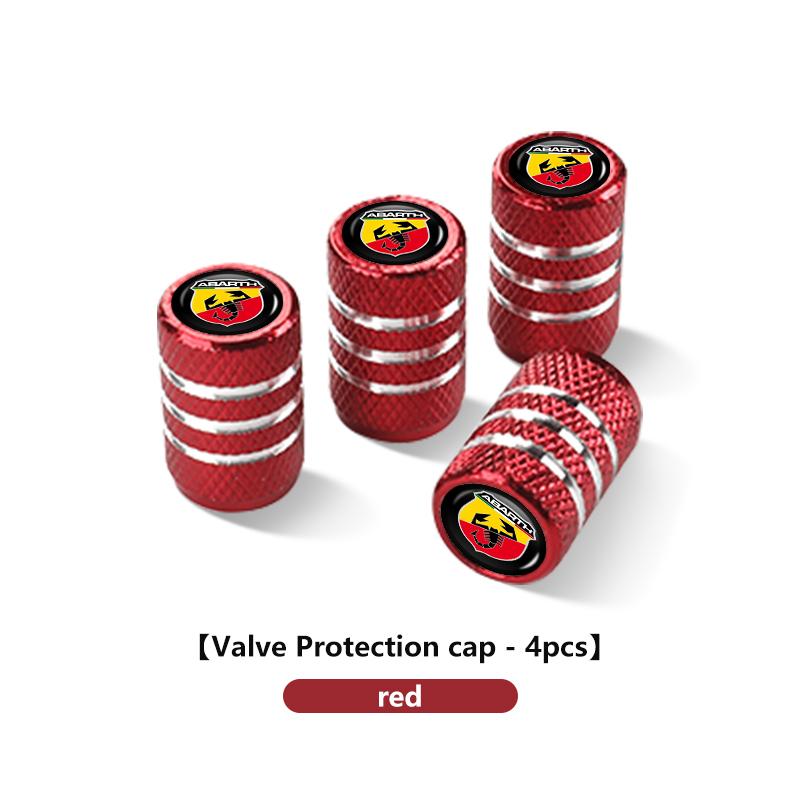 4Pcs Car Tire Valve Stems Cap Tire Valve Cap Wheel Stem Air Valve Cap For Abarth UNO Astra Bravo Panda Linea Freemont Strada