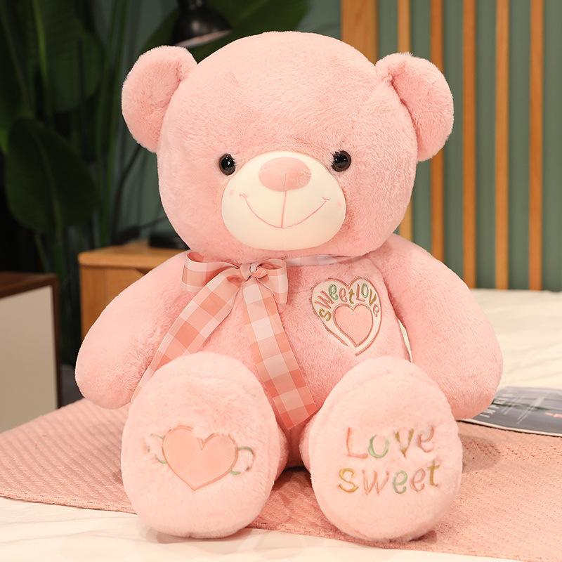 High Quality Huggable Bear Doll Bow Tie Bear Rag Doll Plush Toy Teddy Bear Birthday Gift Girl Sleeping Hug