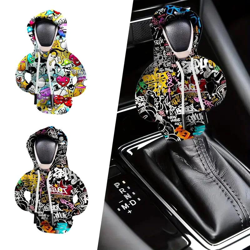 1Pc Colorful Mini Gear Shift Hoodie Cover Shift Protector Car Gear Handle Decoration Fits Manual Automatic Car Interior Decor