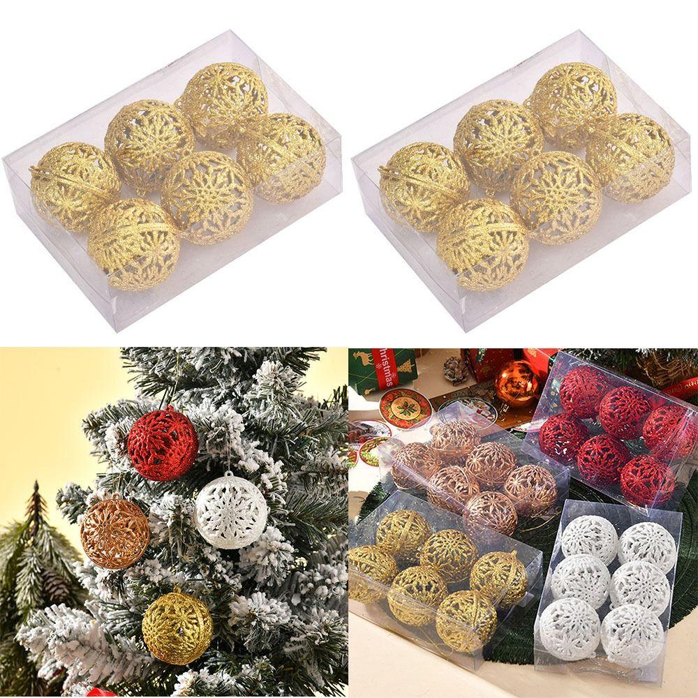 6pcs 6cm Christmas Tree Balls Christmas Baubles Pendants Christmas Tree Pendant Christmas Ball