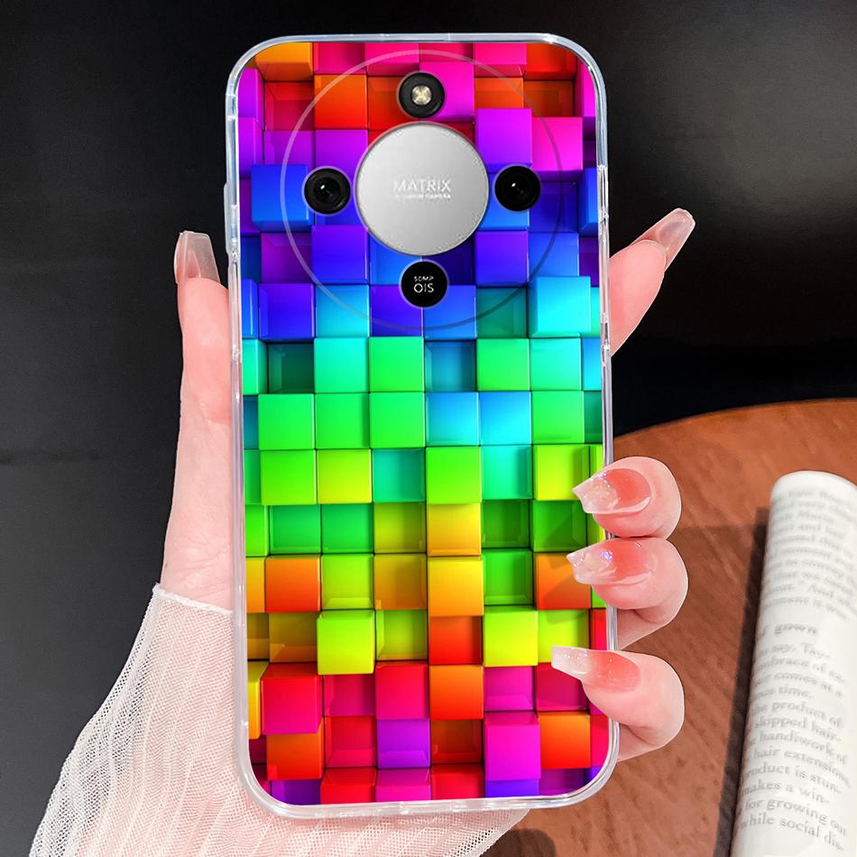 

For Honor X70 5G Phone Case Fresh Summer Vibe Soft TPU Silicone Anti Drop Clear Back Cover For HonorX70 Cover Honor X70