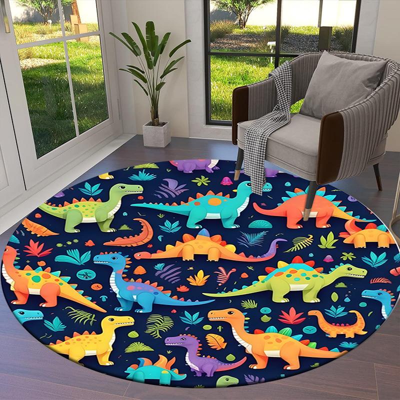 1pc Office Carpet Chair Mats Colorful Dinosaurs Pattern Perfect for Decorating Office Chairs, Living Rooms, Or Bedrooms