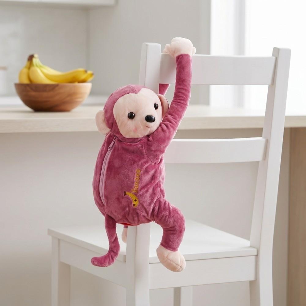 Plush Plush Monkey Tissue Box 50*29cm Cute Car Interior Accessory Family Vehicle Daily Travel Use