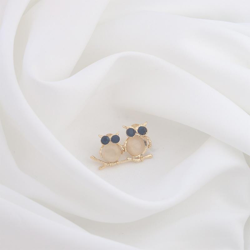 

Exquisite retro owl brooch, opal animal corsage alloy jewelry, exquisite pin, high-end accessories