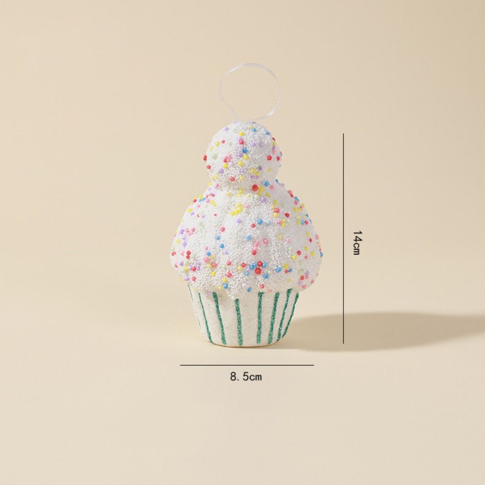 Multicolor Christmas Decorations Foam Ice Cream Christmas Tree Embellishment Festival Cartoon Candy House Hanging Pendants