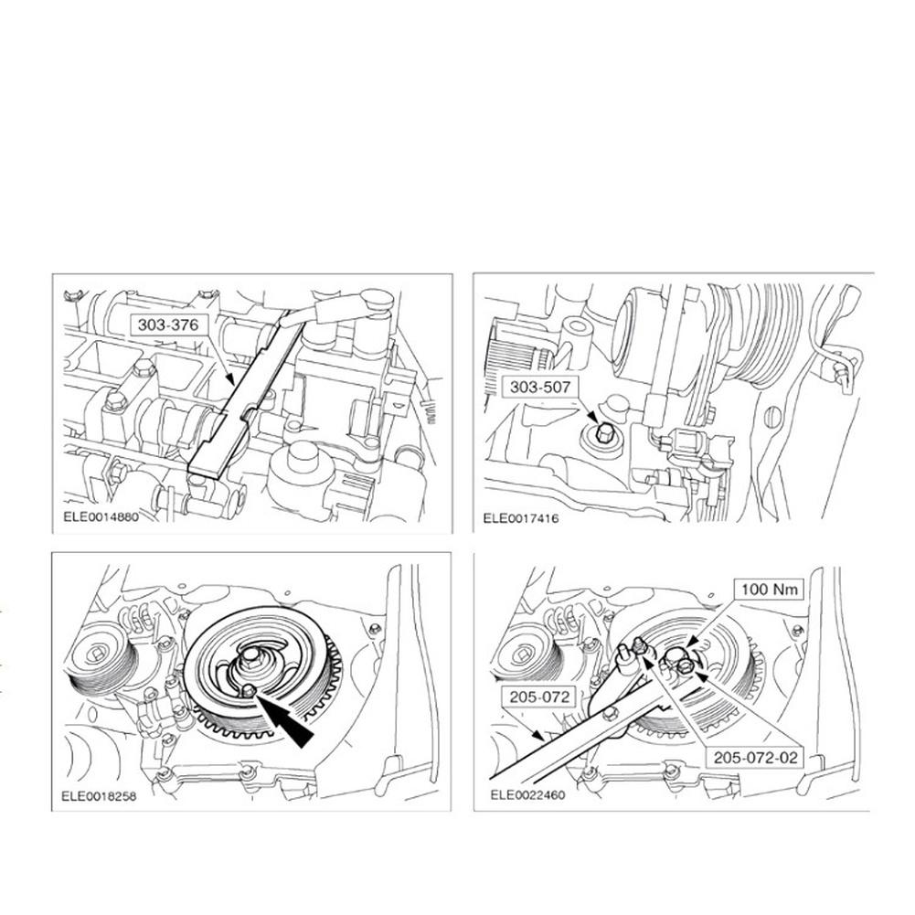 Engine Timing Chain Tool Kit for Ford For Focus For MAZDA 6 For Volvo For 1.8L 2.0L 2.3L Alloy Construction for Timing Service