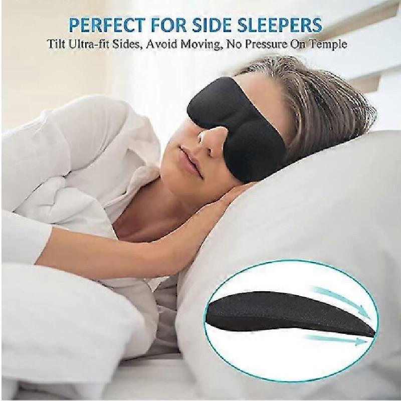 3d Stereoscopic Light Blocking Breathable Sleep Eye Mask For Travel And Sleep Improvement