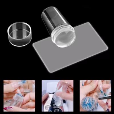 1/3/5pcs Nail Stamping Plates Pure Clear Jelly Nails Art Stamper Scraper Set Print Silicone Marshmallow Design Manicure Tool