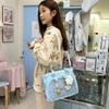 Lace Transparent Bag Wave Point Shoulder Bag For Middle School Students