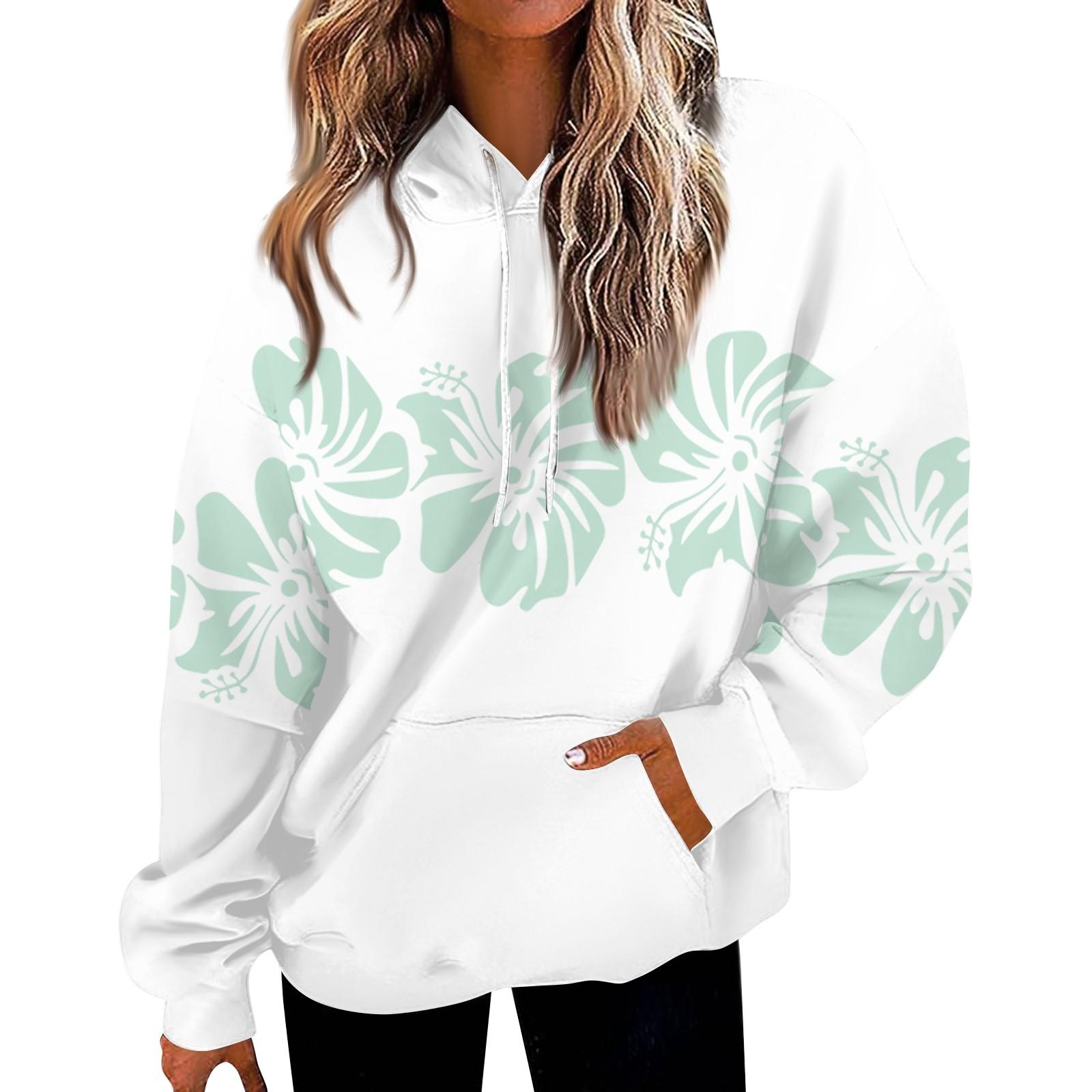 

Women s Fashion Daily Versatile Casual V-Neck Long Sleeve Printed Top M