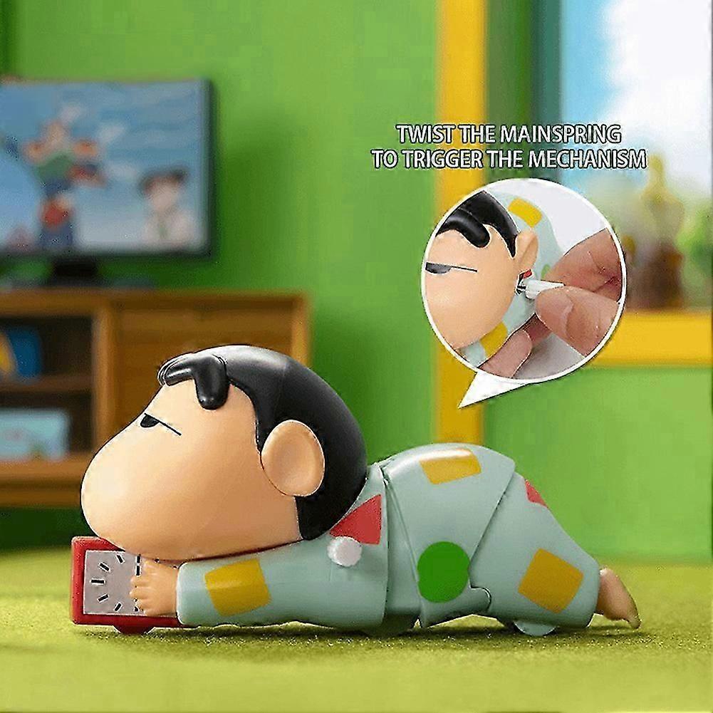 Mini Moveable Shinchan Toys Cartoon Anime Figure Wind-Up Kid Toy for Kids Adults