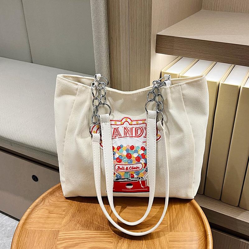 

Простая сумка через плечо, модная сумка для студентов колледжа, женская сумка-тоут, весна 2024, новая корейская сумка большой вместимости для женщин красный