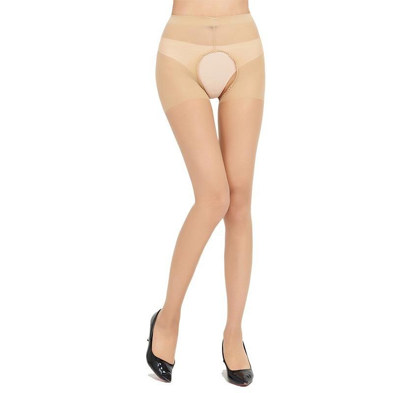 Women's Adult Sex Stockings Ultra-thin See-through Stockings Front and Rear Open Free Jumpsuits Stockings Sex Products