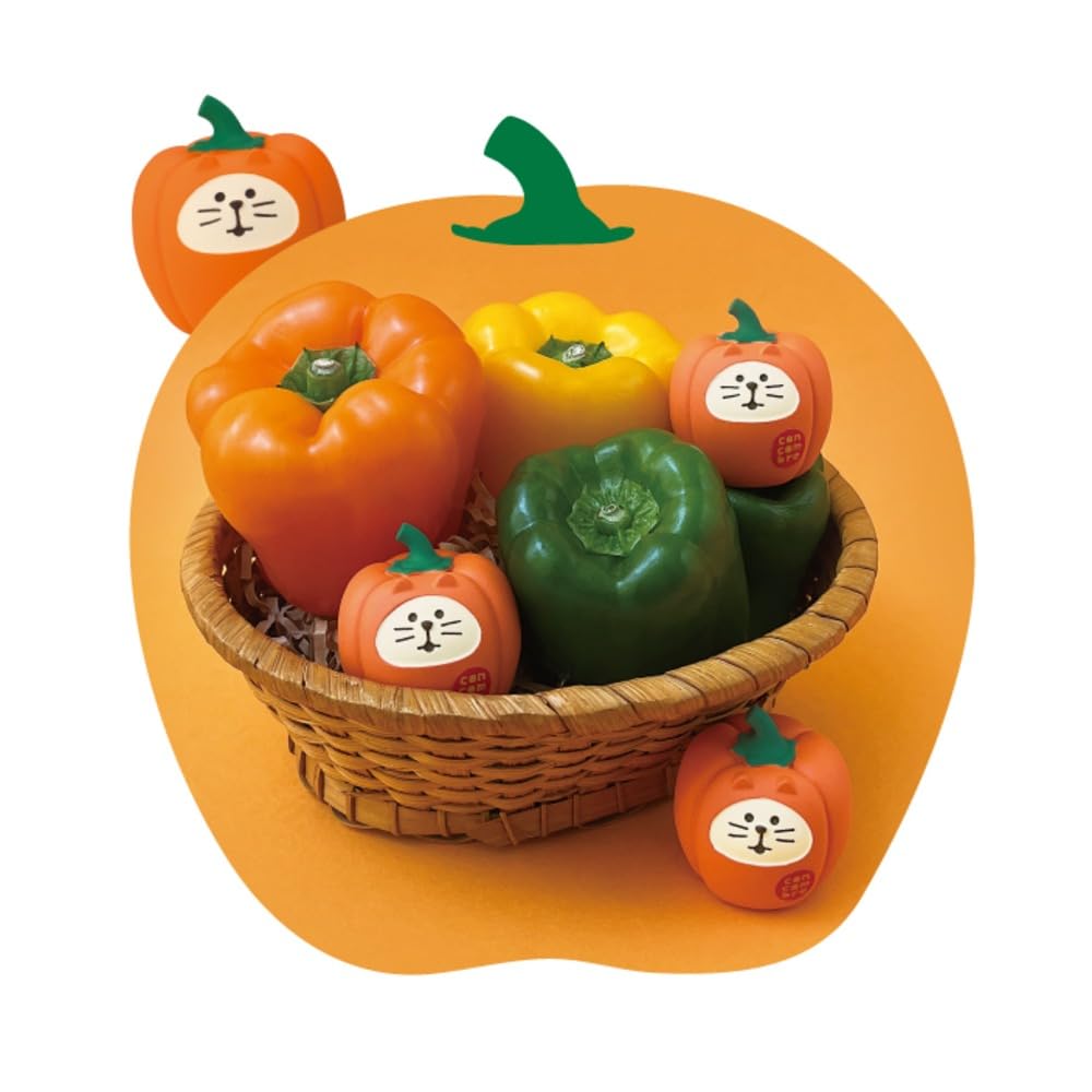 Decor Corporation Concombre Vegetable Cat Daruma, Corn, Size Approx. W3 D2.5 H4.2 ZCB-29835