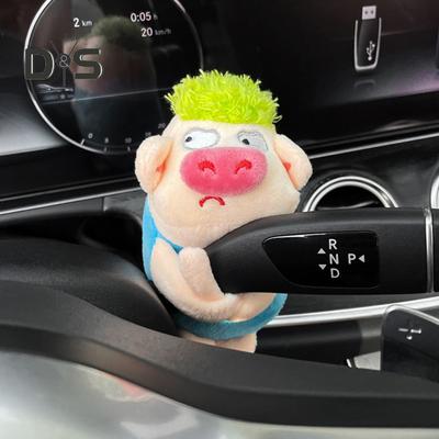 Auto-Ornamente, niedliches Cartoon-Schweinchen, Auto-Dekoration, Katze, Plüschpuppe, Blinker, Wischer, Schaltgriff, Innenausstattung