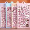 Creative Plant Pink Sakura Cartoon 3D Stickers Kawaii Girl DIY Stationery Suitcase Laptop Cute Decoration Sticker Gifts