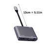 Multiports USB C To 4K 30Hz Adapter with VGA USB 3.0 Port & 100W Power Delivery Charging For High Speeded Data Transfer