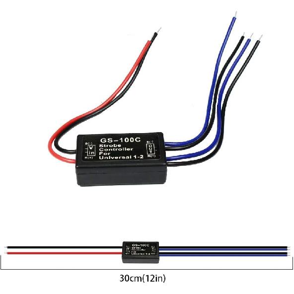 12V GS-100C Flash Strobe Controller Auto Car Flasher Module for LED Brake Light Tail Stop Light