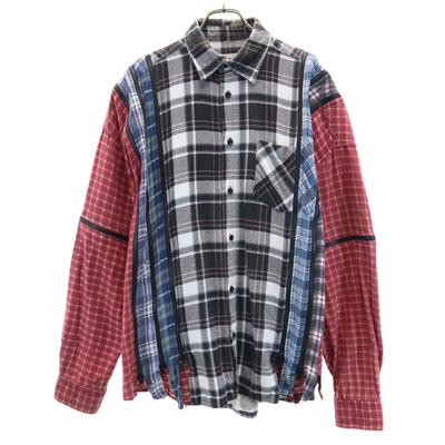 Rebuild by Needles made in Japan Camicia di flanella a maniche lunghe con motivo a quadri da uomo usata