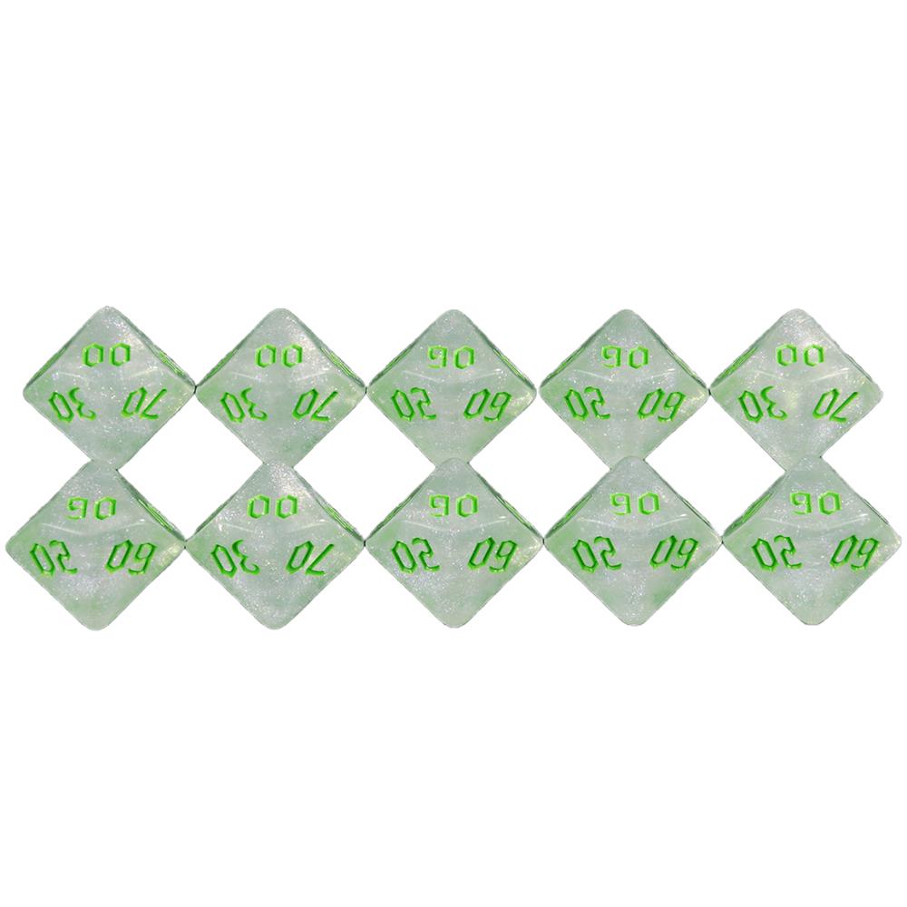 D10(00-90) Dice Set 10PCS for DND 10 Sided Dice Multi-sided Games Dices Desktop Polyhedral Set ,for Role Playing Game