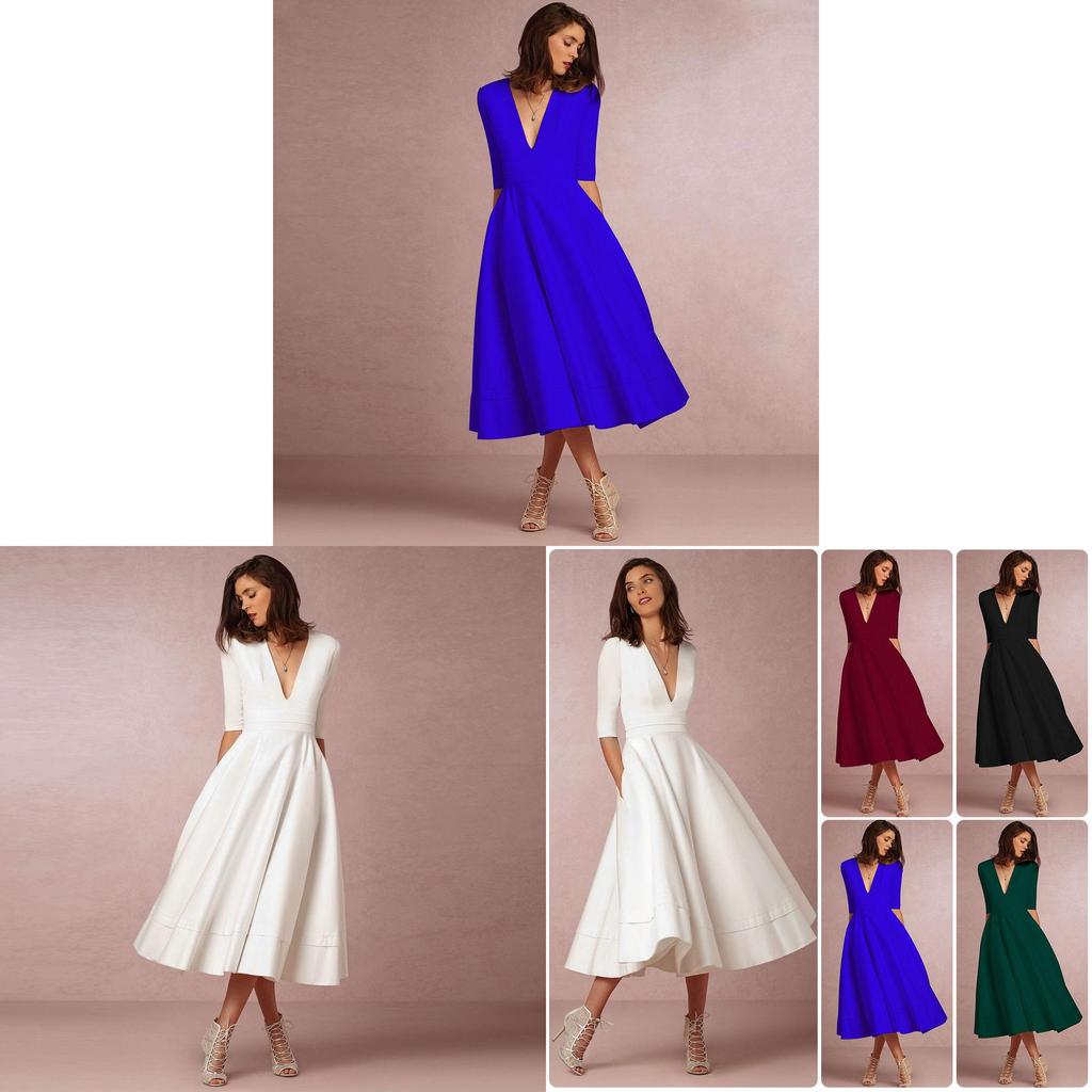 Elegant Casual Knit Dress For Women With V Neckline Available In Various Colors